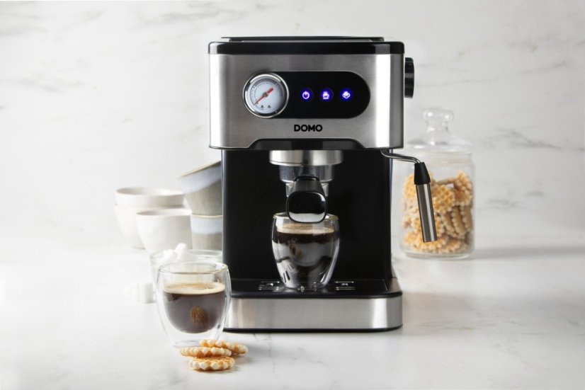 Espresso kávovar pákový - čierny - DOMO DO1138K