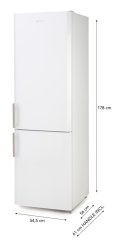 Lednice kombinovaná s mrazákem dole - DOMO DO91308C