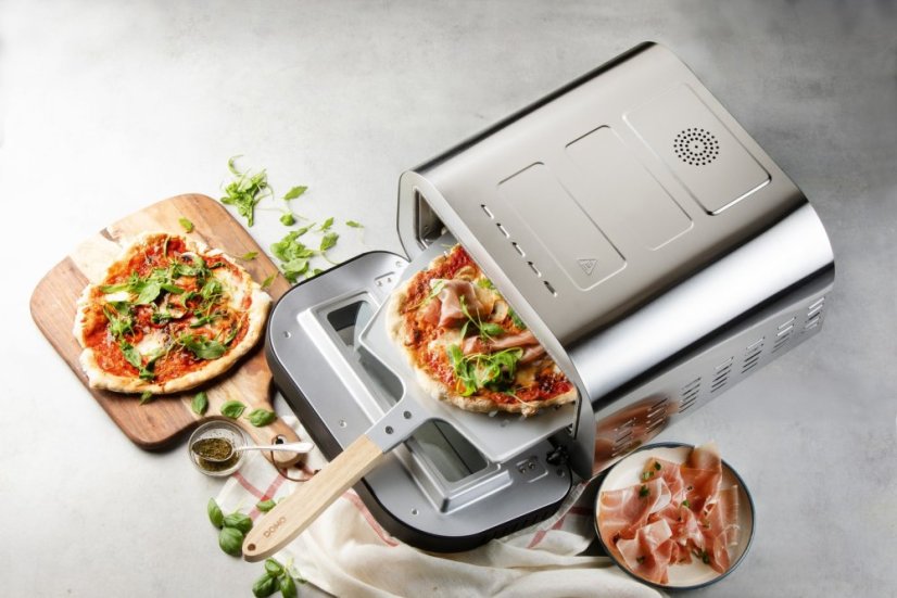 Pizza pec Genius - nerezová, pečící kamen - DOMO DO9289PZ