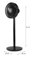 Stojanový ventilátor 2v1-  černý - DOMO DO8157