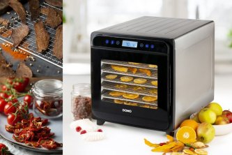 Moderné sušičky DOMO s nerezovými platmi a veľkým tichým ventilátorom sú špičkou na trhu