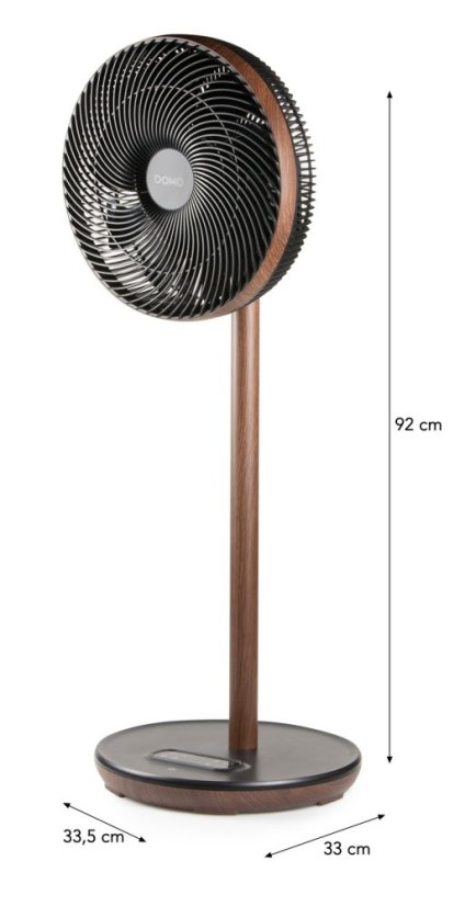 Stojanový ventilátor s 3D osciláciou - Wood Style - DOMO DO8155