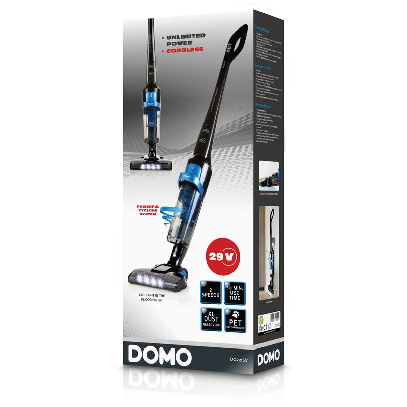 Tyčový aku vysávač - 29 V Li-ion - DOMO DO221SV