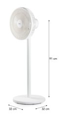 Stojanový ventilátor 2v1- bílý - DOMO DO8156