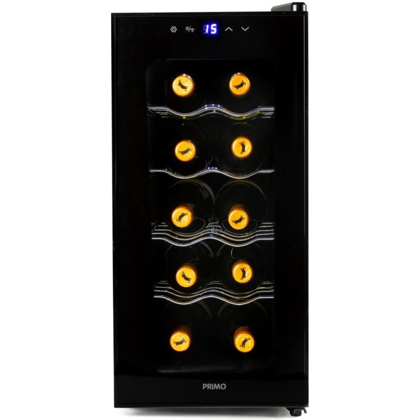 Domácí vinotéka na 10 lahví - černá - PRIMO PR170WK