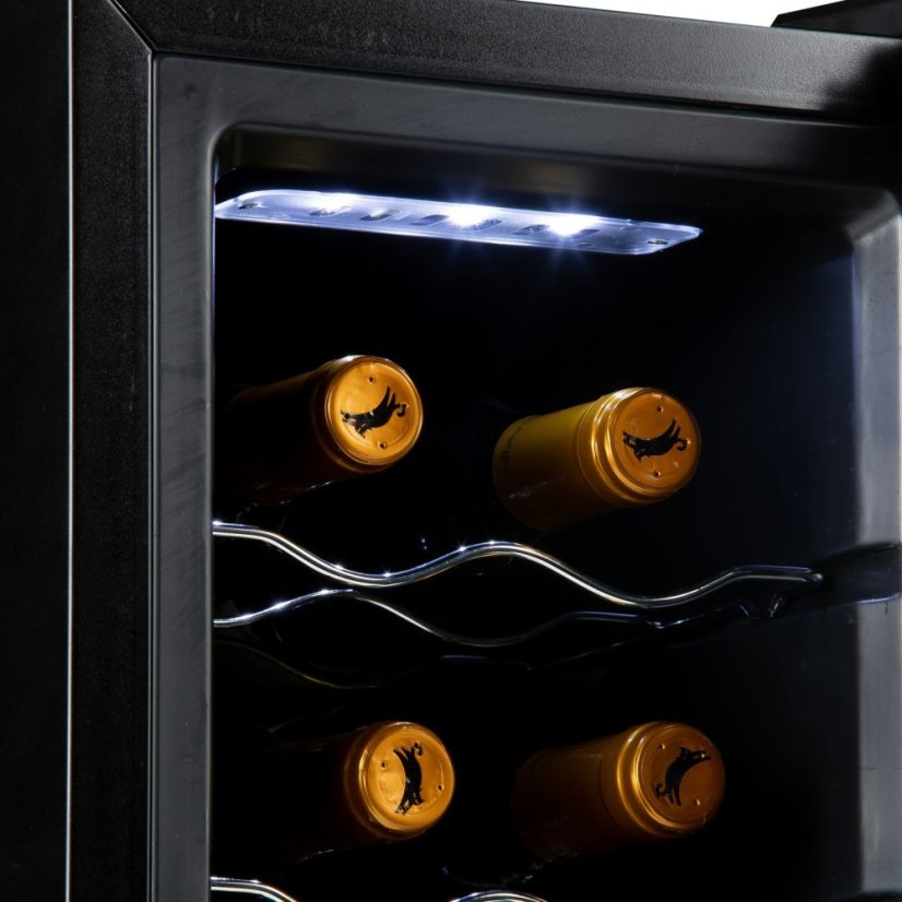 Domácí vinotéka na 10 lahví - černá - PRIMO PR170WK