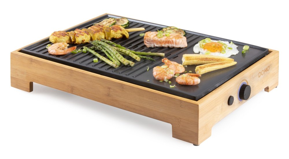 Levně Stolní elektrický gril Plancha - Bamboo Style - DOMO DO9271G