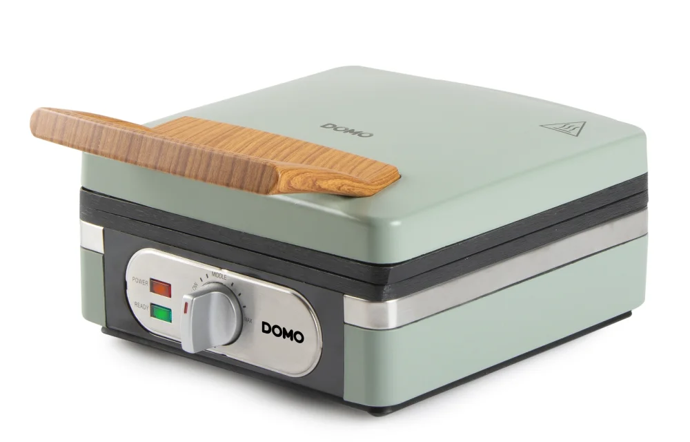 Vaflovač 4x7 s termostatem - zelený - DOMO DO9273W