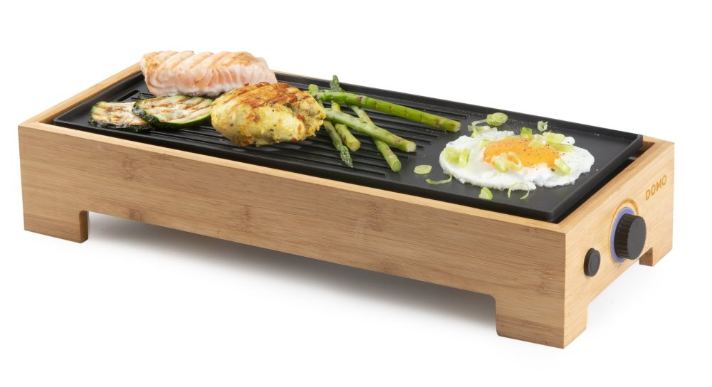 Levně Stolní elektrický gril Plancha - Bamboo Style - DOMO DO9270G