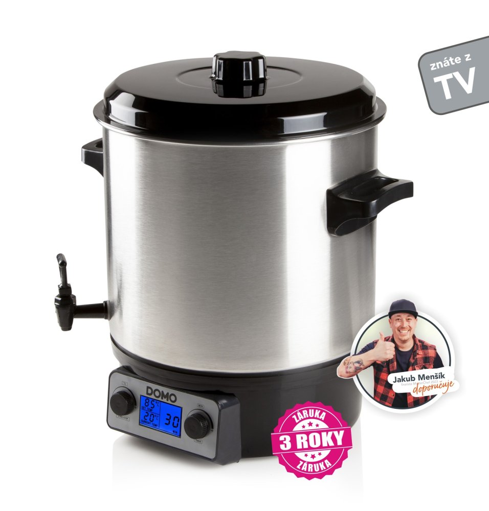 Levně Zavařovací hrnec nerezový s LCD - DOMO DO42325PC