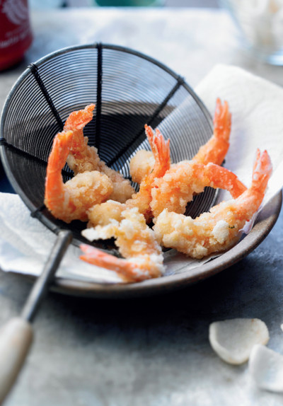 Smažené krevety - scampi