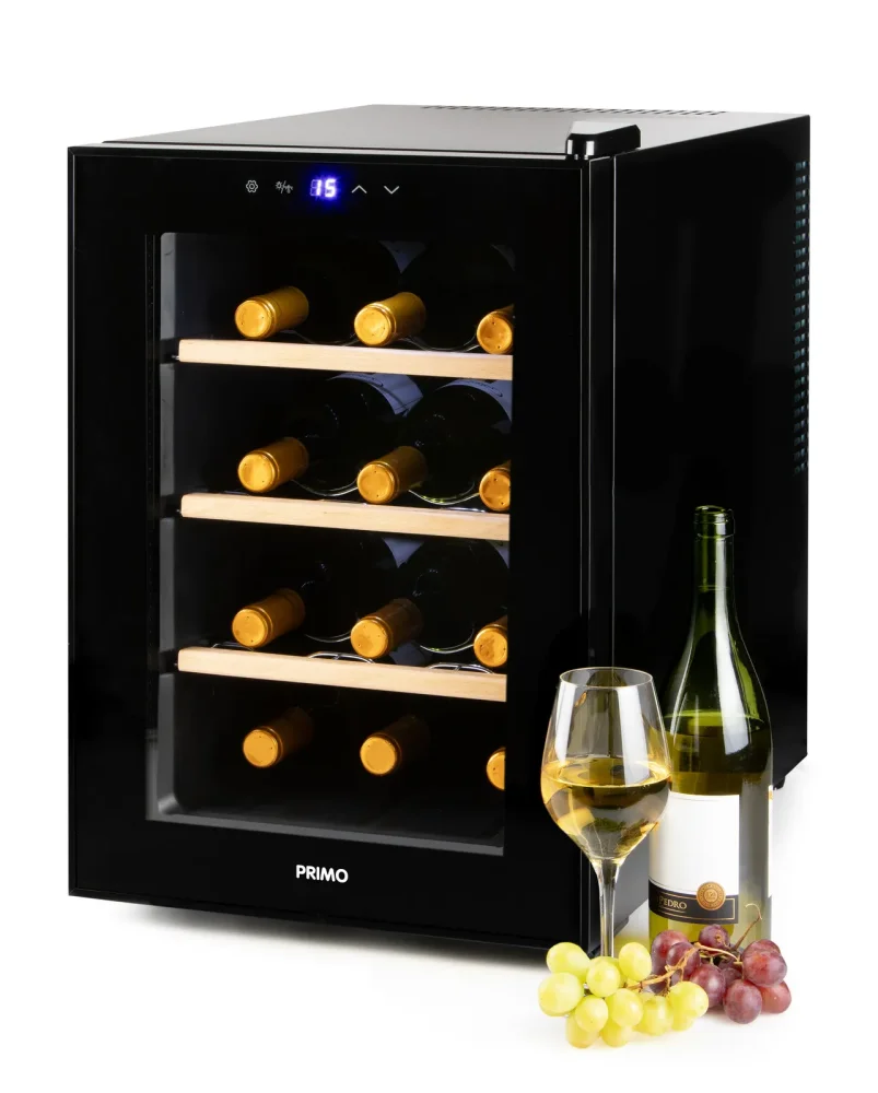 Domácí vinotéka na 12 lahví - černá - PRIMO PR190WK